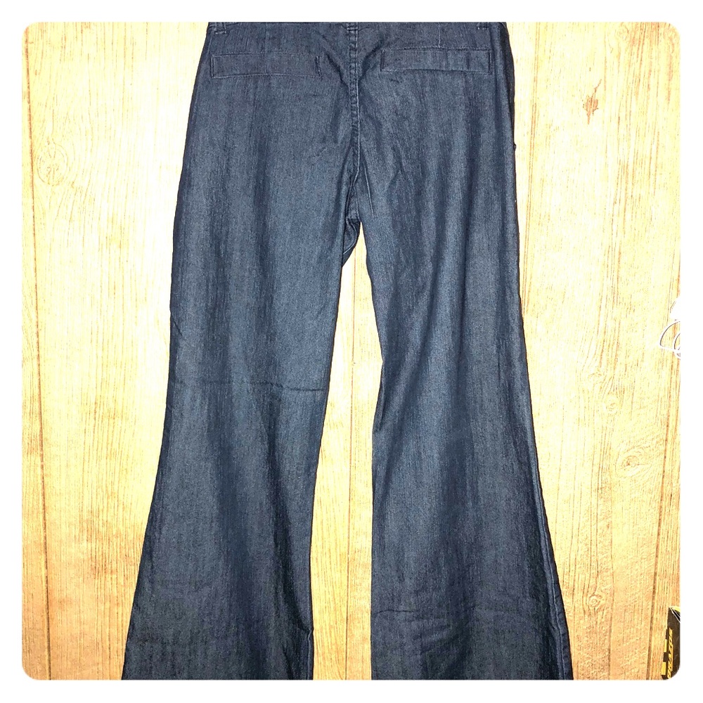 Gold Drama denim dress pants